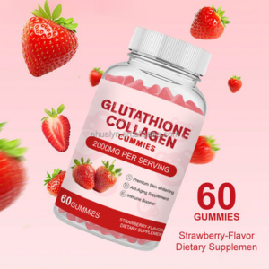 Glutathione Collagen Gummies 2000mg - Skin Whitening & Anti-Aging Strawberry Flavor