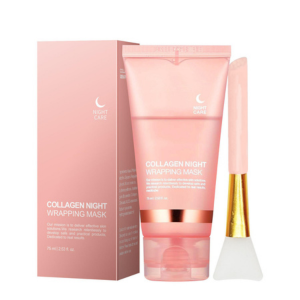 Collagen Night Wrapping Mask with Applicator Brush - Pink Collagen Sleep Mask