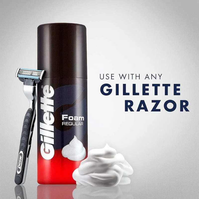 Gillette Shaving Foam for Men - 98g  Rich Lather & Smooth Shave  International Formula